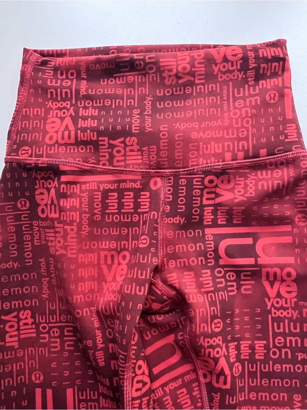 Lululemon Wunder Train High-Rise Tight 25" Ombre Red Multi Size 2 - Picture 4 of 7